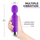 FEGSY Full Body Massager for Women & Men, Rechargeable Wireless Massager Machine for Pain Relief, Handheld Massager with Medical Grade Silicone, 8 Speeds, 20 Modes (Purple)