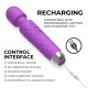FEGSY Full Body Massager for Women & Men, Rechargeable Wireless Massager Machine for Pain Relief, Handheld Massager with Medical Grade Silicone, 8 Speeds, 20 Modes (Purple)