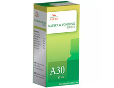 Allen Homeopathy A30 Nausea & Vomiting Drops, Natural Homeopathic Formula, 30ml