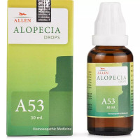 Allen Homeopathy A53 Alopecia Drops, Homeopathic Medicine, Clear Liquid, 30ml