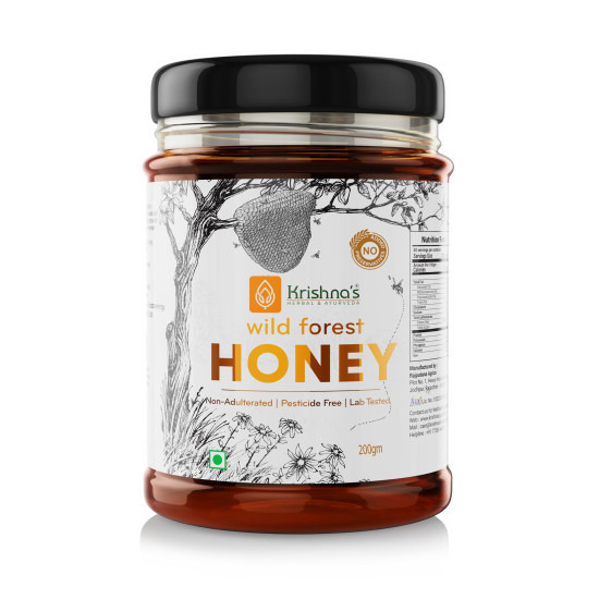 Krishna's 100% Pure Wild Forest Honey - No Additives Or Preservatives - 200 g | Made with Classic Ayurvedic method | Highly Nutritious | Rich in Antioxidants Krishna's 100% Pure Wild Forest Honey - No Additives Or Preservatives - 200 g | Made with Classic Ayurvedic method | Highly Nutritious | Rich in Antioxidants