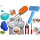 Style Keepers 6-in-1 Pet Grooming Combo for Dogs & Cats | Bathing Brush, Silicone Shampoo Dispenser, Deshedding Glove, Slicker Brush, Nail Clipper & File | Complete Pet Cleaning, Bathing & Shedding Care Kit