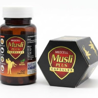 Musli Plus Capsules with Safed Musli, Shilajeet, Ashwagandha and Gokhru, Ayurvedic Stamina Booster, 60 Capsules, 100% Natural