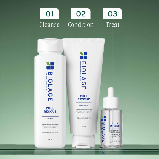 Biolage Full Rescue Anti-Breakage Conditioner, 74% less breakage & Reduces Hairfall, With Rosemary Oil & Niacinamide, Vegan & Cruelty-Free I For Men and Women