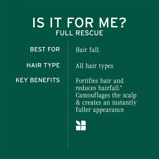 Biolage Full Rescue Anti-Breakage Shampoo, 74% less breakage & Reduces Hairfall, With Rosemary Oil & Niacinamide, Vegan & Cruelty-Free, for all hairtypes Biolage Full Rescue Anti-Breakage Shampoo, 74% less breakage & Reduces Hairfall, With Rosemary Oil & Niacinamide, Vegan & Cruelty-Free, for all hairtypes