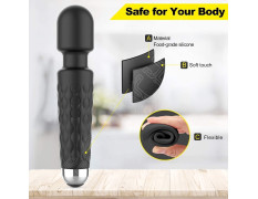 RONXS Full Body Massager for Women & Men, Rechargeable Wireless Machine for Pain Relief, Handheld Personal Massager Vibrator with Medical Grade Silicone, 8 Speeds, 20 Modes (Perosnal Massager)