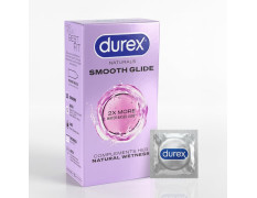 Durex Naturals Smooth Glide Condoms for Men - 10 Count | with 2X Water-Based Lubricant | Ultra Thin