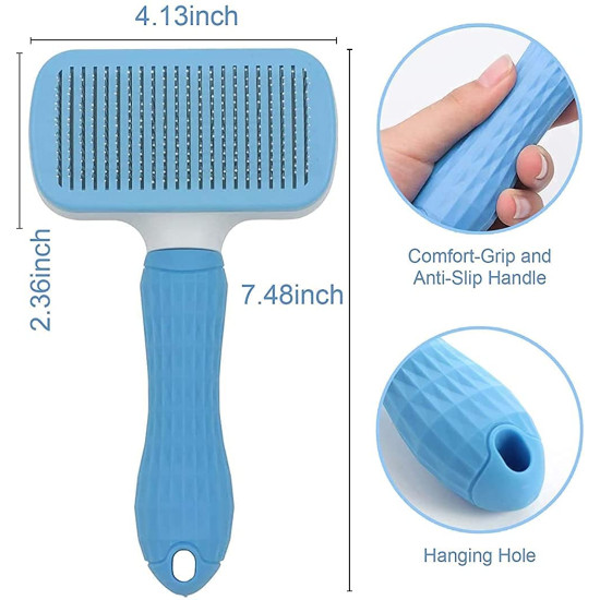 6 in 1 Pet Grooming Kit for Dog and Cat with Shedding Brush Nail Clipper Bath Brush Flea Comb and Complete Grooming Tools Set for Home Pet Hair Care Fur Cleaning and Professional Daily Pet Grooming Use