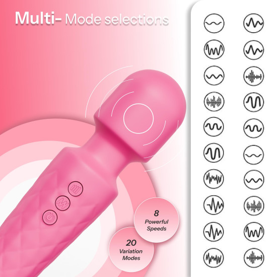 ZYLLION Massager for Full Body Pain Relief | Rotatable Head & Quiet | USB Rechargeable Wireless Body Massager for Women | Waterproof Medical Grade Silicon | For Neck, Back, Shoulders, Legs & More