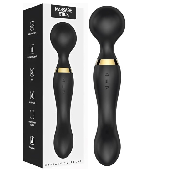 Double Vibration Body Massager | Handheld Dual Massager Stick with 360° Rotation | Rechargeable Electric Pain Relief & Relaxation Device for Full Body Use