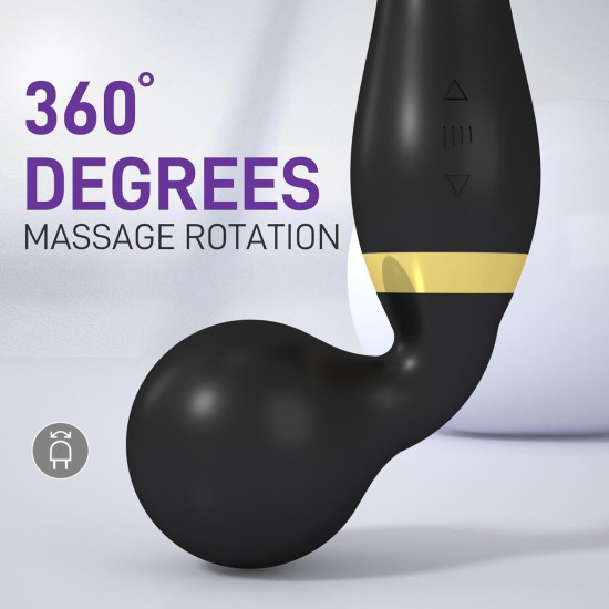 Double Vibration Body Massager | Handheld Dual Massager Stick with 360° Rotation | Rechargeable Electric Pain Relief & Relaxation Device for Full Body Use