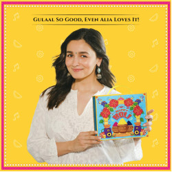 Phool 4 Pack Holi Colour- Party Pack, Pink Blue Green Yellow, | 300 GMS gulal | Herbal and Organic Color | Skin Safe Certificate | Gulal for Kids & Family with Interactive Greeting Card