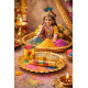 Jaipur Ace Laddu Gopal Holi Pichkari Balti Thali Set Mini Golden Kanha Ji Holi Decoration Accessories | Temple Pooja Decorative Holi Festival Gift Set (Pack of 1) (LADDO Gopal PICHKARI)