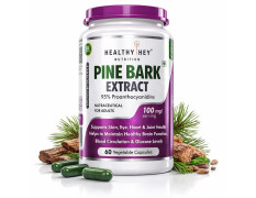 HealthyHey Nutrition Pine Bark Extract - 100 mg per serving - 60 Vegetable Capsules