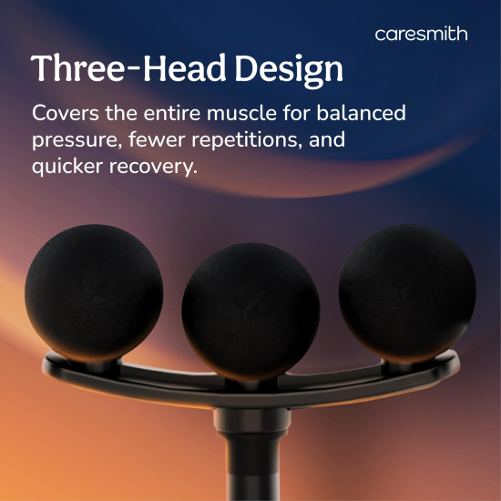 CARESMITH Charge Go Massage Gun | 5 Specialized Heads For Full Body Pain Relief | Body Massager for Pain Relief | Massage Gun for Back Leg & Full Body