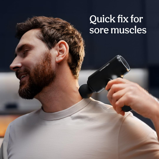 CARESMITH Charge Go Massage Gun | 5 Specialized Heads For Full Body Pain Relief | Body Massager for Pain Relief | Massage Gun for Back Leg & Full Body