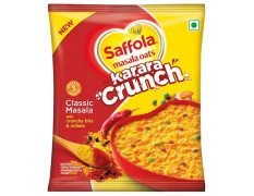 Saffola Masala Oats - Karara Crunch, Classic Masala, Tasty Recipe, 42 g