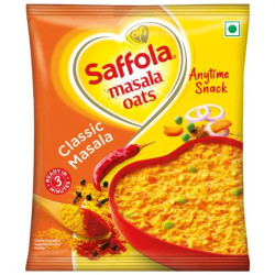 Saffola Masala Oats - Classic Masala, Fibre Rich, Healthy Snack, 38 g