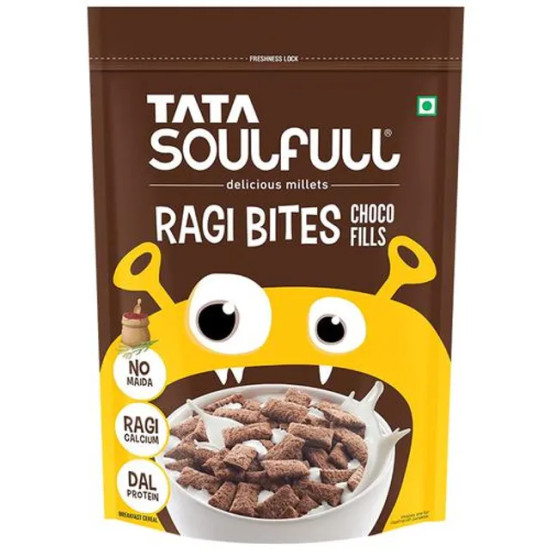 Tata Soulfull Ragi Bites Choco Fills - No Maida, Calcium & Protein From Dal 24g