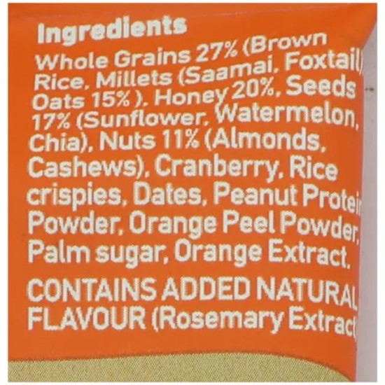 Yoga Bar Multigrain Energy Bar - Orange Cashew, Healthy Snack, High In Protein & Fibre, 38 g