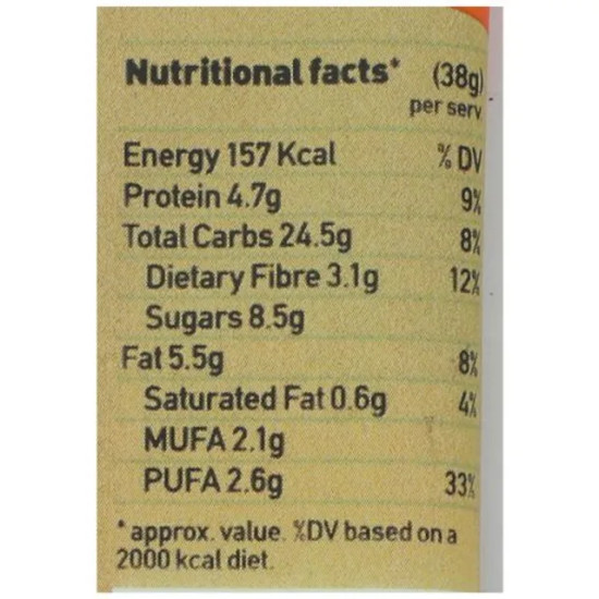 Yoga Bar Multigrain Energy Bar - Orange Cashew, Healthy Snack, High In Protein & Fibre, 38 g