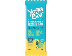 Yoga Bar Breakfast Protein Bar - Blueberry Pie, Healthy Snack, Rich In Protein & Fibre, 50 g