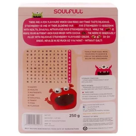 Soulfull Strawberry-Fills Ragi Bites 250 g