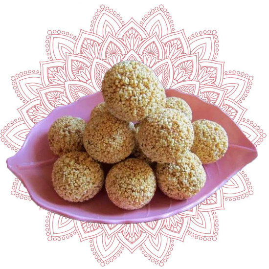 Navaratri Fasting Special Chawalai laddu made from ( Amarnath seeds ) and jaggery, Light, Sweet & Crunchy