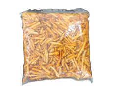 Navaratri Fasting Special Aloo Laccha made from Potato strips fried in oil and sprinkled with fasting sendha namak( salt ) & Chilli pepper , Crunchy and tasty fasting snack (180 gm )