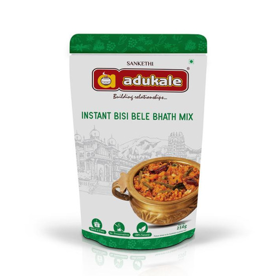 Karnataka Instant Bisi Bele Bhath Mix by Adukale-250gm