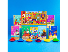 Phool Holi Colour I Rangeela Collection - Pack of 6 Colours I 600 GMS Gulal Colours of Pink, Green, Blue, Yellow, Orange & Purple I Natural I Skin Friendly and Certified I Easy to Remove from Skin