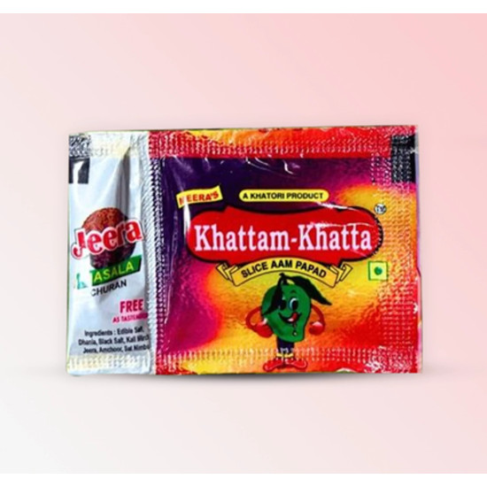 khattam- khatta (Slice aam papad) ( Full Packet ) Pack of 60