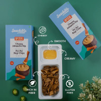 Peri Peri Ragi Chips with Cheesy Jalapeno Dip Peri Peri Ragi Chips with Cheesy Jalapeno Dip