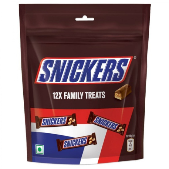 Snickers Peanut Filled Chocolate Mutipack Family Treat 168 G