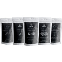 El The Cook 5 Basic Spices Box (50g each) - Black Cardamom , Black Pepper,Cinnamon Sticks, Cloves,Jeera or Cumin Seeds
