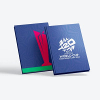 ICC Men's T20 WC-24 Blue and Pink Printed Hardbound Cover A5 Ruled 100 Pages Diaries