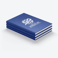 ICC Men's T20 WC-24 Blue and Pink Printed Hardbound Cover A5 Ruled 100 Pages Diaries