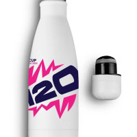 ICC Men's T20 WC-24 Pink & Navy Printed Double Walled Stainless Steel Vaccum Insulated Flask Water Bottle 500 ML ICC Men's T20 WC-24 Pink & Navy Printed Double Walled Stainless Steel Vaccum Insulated Flask Water Bottle 500 ML