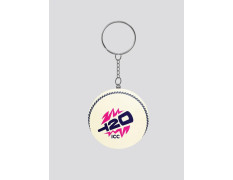 ICC Men's T20 WC-24 Logo Printed Wooden Keychain - (Pack of 1)