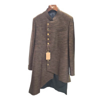Men's Texture Brown Designer Bandhgala Set - Perfect for Weddings & Festivals