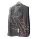 Men's Black Abstract Printed Designer Blazer Wedding, Family Function, Festival