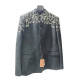 Customized Men's Black Leaf Texture Embroidery Designer Blazers Wedding, Family Function, Festival