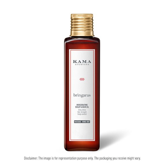 Kama Ayurveda Bringaras Invigorating Scalp & Hair Oil - 100% Natural Hair Care