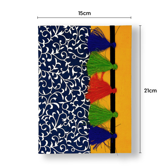 NeuOrigin Handmade Paper Eco-Friendly Notebooks - Vibrant Colors, Tassel and Bookmark Included - Handcrafted in India