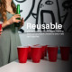 NeuOrigin Party Cups/Plastic Cups for Party/Reusable Party Cups/ 100 Cups Pack/Red Beer Cup