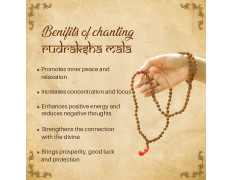 NeuOrigin Sacred Rudraksha Mala - 108 Beads 5 Mukhi Mala - Handmade in India - for Spiritual Awakening and Meditation - Handcrafted in India