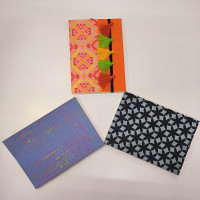 NeuOrigin Handmade Paper Notebooks (Pack of 3) - Aesthetic Designs, Artwork, Tassels, and Bookmark | Handcrafted in India