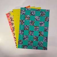 NeuOrigin Handcrafted Notebooks - Artistic Design, Tassels & Bookmark, Premium Paper (41 Pages, 15x21x1 cm) - Portable & Aesthetic Indian Handmade Journals, Pack of 4