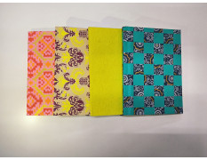 NeuOrigin Handcrafted Notebooks - Artistic Design, Tassels & Bookmark, Premium Paper (41 Pages, 15x21x1 cm) - Portable & Aesthetic Indian Handmade Journals, Pack of 4