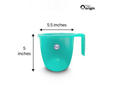 NeuOrigin Plastic Mug - 1.5L Capacity for Bathing & Camping, Assorted Colors, Lightweight Design, Durable Handle, Essential Bathroom & Outdoor Accessory, Certified BPA-Free - Versatile Usage